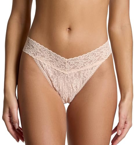 hanky panky Women's 4811 Signature Lace Original Rise Thong, Vanilla, O/S