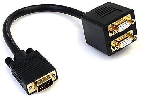 Startech Cable 30cm Duplicador Divisor de Vídeo VGA de 2 Puertos Salidas