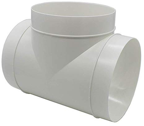 Kair 150mm Plastic Equal Duct T-Piece | Push-fit installation, works to duct in to different areas and join different duct