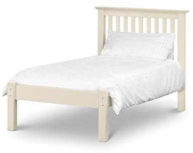 Julian Bowen Barcelona Low Footend Bed - Stone White Wooden Beds