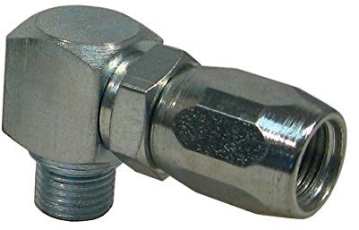 Winkeladapter deluxe mit Linear Drehgelenk für 4-Backen-Hydraulik-Greifmundstück M10x1