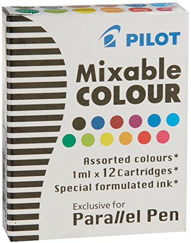 3 BOXES: Pilot Parallel Pen Ink Refills for Calligraphy Pens, Assorted Colors, 12 Cartridges per Pack (77312)