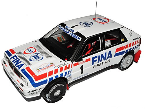 Sun Star Lancia Delta Integrale Rally Weiss Auriol 2. Rally Tour de Corse Frankreich 1991 1/18 Modell Auto
