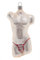 Hamburger Weihnachtskontor - Torso Stringtanga rot/Silber - Hängender Christbaumschmuck aus Glas für Weihnachten