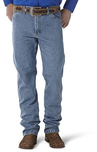 Wrangler Men's George Strait Cowboy Cut Original Fit Jean, Stone Wash, 38W x 36L