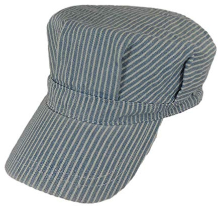 Child's Blue Engineer Train Conductor Hat