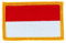 Patch Aufnäher, bestickt, Flagge Monaco, aufbügelbar, für Rucksack