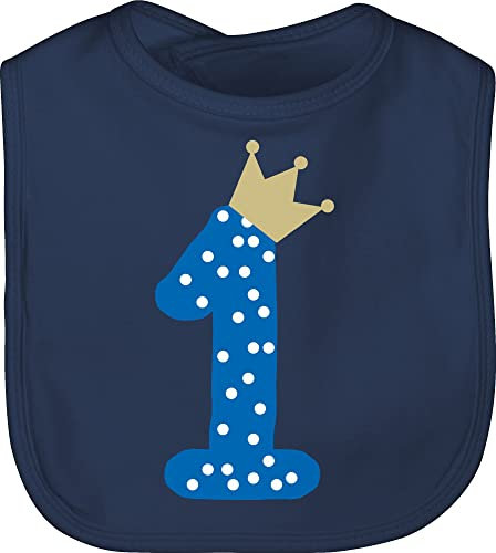 Baby Lätzchen - 1. - Erster Geburtstag - Unisize - Navy Blau - geschenkideen+für+baby+1+jahr geschenk 1 einjährige one laetzchen 1geburtstag 1ter latz 1.geburtstag eins 1st ersten 1jahriger