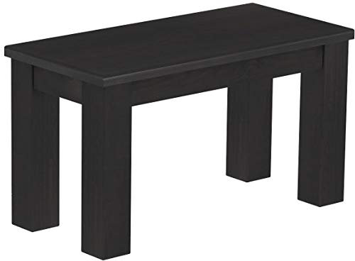 B.R.A.S.I.L.-Möbel Brasilmöbel Sitzbank 80 cm Rio Classico Ebenholz Massivholz aus Pinie, Verschiedene Größen & Farben, ideal für Esszimmer & Küche