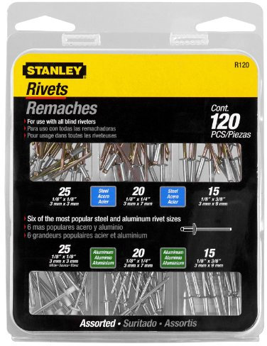 Stanley R120 Nieten-Sortiment, silber-metallisch, 1 Stück