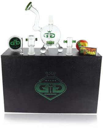 Budawi® Oil Rig | Dabbing Komplettset | 14,5 mm Schliff | im Koffer | 16 cm mit Zubehör