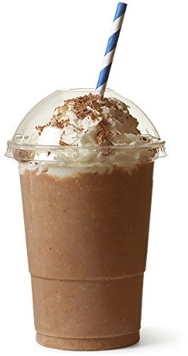 Disposable Smoothie Tumblers with Lids 16oz 500ml - Set of 100 - 50 Smoothie Cups + 50 Dome Lids