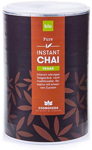 COSMOVEDA Vegan Chai Pure 180g (bio, vegan) Instant Chai-Tee mit Reismilchpulver