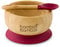 bamboo bamboo Ensemble Bols de Sevrage et Cuillères pour Bébés Avec Anneau d’aspiration en Silicone, Bols pour Tout-petits avec Cuillère pour Bébés à partir de 6 mois (Cerise)