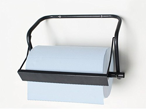 Metall Wand - Papierrollenhalter 40 cm - Putztuchrollen-Wandhalter 51x22x36 cm in Vollmetallausführung