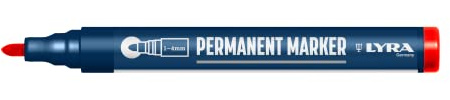 Unimet 4020017 Permanent Marker Bullet Tip Red