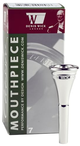 Denis Wick Classic French Horn Mouthpiece Silver Plated, 5885-7 - Precise Inner Rims & Barrel Backbore for Smooth Airflow, Secure Slotting & Clear Tone - French Horn Accessory - 17 x 4.48 x 4.5mm