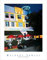Buyartforless Waldorf Towers by Kenny Beberman 22x28 Art Print Poster Vintage Hotel Painting Nighttime Lights Glowing Black Car Parked