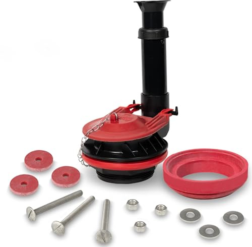 Korky Adjustable Large 3-Inch Toilet Flush Valve and Tank to Bowl Gasket Kit - Fits TOTO, Mansfield, American Standard, and Other Brands - Height Easily Adjusts for Easy Install - Made in USA - 5030