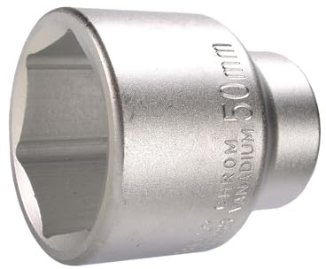 SW-Stahl 07660L-50 Steckschlüsseleinsatz 3/4 Zoll - 50 mm Nuss | Sechskant Einsatz aus Chrom-Vanadium-Stahl, matt verchromt, 73 mm Länge, Premium Qualität für Außensechskant