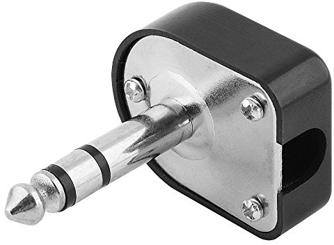 6,3mm Stereo Audio Klinke Stecker 90° abgewinkelt Aux in Out Lötversion