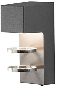 Konstsmide Wandleuchte Acerra | Aluminium | anthrazit | 13 x 9 x 23 cm | 7957-370