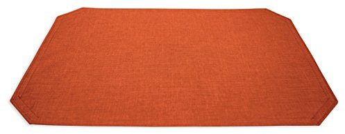 Haus und Deko Tischset Leinen Optik 35 x 50 cm Terracotta Platzset waschbar wasserabweisend beschichtet Untersetzer Platzsets Küche Esstisch Wohnzimmer Platzdeckchen pflegeleicht