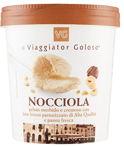 il Viaggiator Goloso Gelato Morbido e Cremoso Gusto Nocciola, 850ml (Surgelato)