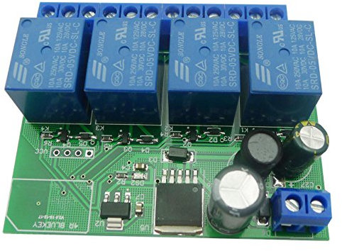 Aihasd 4 canali modulo relè 12V Bluetooth 4.0 Interruttore BLE per Apple Android Phone IOT