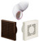 Manrose Extractor Fan Brown Louvre Vent Ducting Kit for Kitchens & Bathrooms
