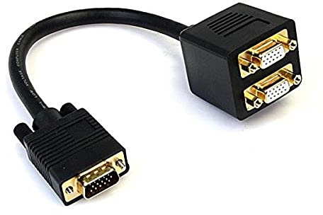 StarTech.com VGASPL1VV 1 ft VGA to 2x VGA Video Splitter Cable – M/F