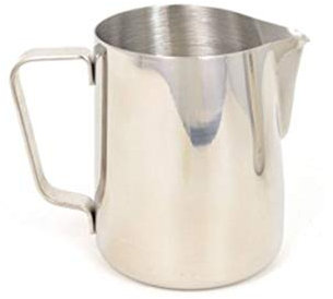Rhinowares Classic Milk Pitcher 340ml/12oz - Stainless Steel Milk Frothing Jug & Measuring Cup | Use with Your Coffee Machine or Frother for a Cappuccino, Latte or Flat White