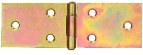 Pollmann®Baubeschläge 2194402 breites Tischband, 120 x 37 x 1,4 mm, galvanisch verzinkt, 20 Stück