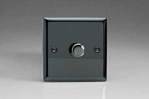 Varilight Iridium Black, LED Dimmer Switch - V-Pro Series, 1 Gang (Single), 1 or 2 Way, 400 Watt (Trailing Edge)