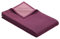 Ibena Stockholm Bio Wolldecke 140x200 cm - 100% Baumwolle, Made in Germany, Baumwolldecke violett rosa zweifarbig