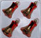 Jingle Bells Lauscha Christbaumkugel-Glocke Weihnachtszeit glänzend 4Stck. per Box