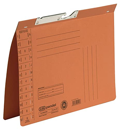 Elba 100560091 Universal Pendelhefter, 26.5 x 31.8 cm, 320 g, orange