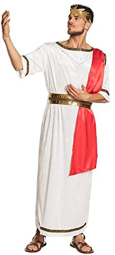 Boland - Erwachsenen-Kostüm Aris, Stirnband, Toga mit Schal und Gürtel, äqyptischer König, Herrscher, Karneval, Mottoparty, 54-56, Weiß