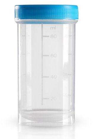 10 x Kunststoffdose 100ml / Pathogefäss / Probendose inkl. Schraubdeckel Blau