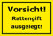 Melis-Folienwerkstatt Schild Vorsicht Rattengift ausgelegt – 15x20cm, 30x20cm und 45x30cm – Bohrlöcher Aufkleber Hartschaum Aluverbund -S00146C