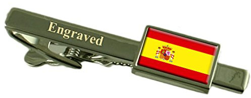 Select Gifts Bandera España Clip de corbata personalizada grabado
