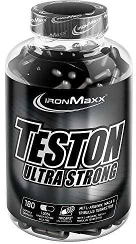 IronMaxx Teston Muscle Blaster - 180 Kapseln | mit L-Arginin | Hochdosierte Muskelunterstützung | Unterstützt die Durchblutung und Sauerstoffversorgung der Muskeln