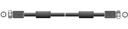 G&BL 1.5m F/F cavo coassiale 1,5 m Nero