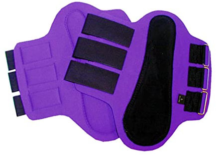 Intrepid International Splint Boots for Horses, Horse Boots for Front Feet, Horse Sport Boots, Neoprene and Suede Leather, for Exercise, Trail Rides, Training, Jumping, Small, Purple