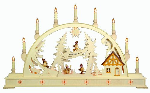 Schwibbogen Winterkinder mit Sockel von Holger Seidel