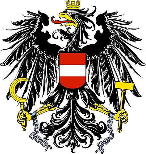 Auto Aufkleber ÖSTERREICH - WAPPEN Sticker Konturgeschnitten (ca 11x11 cm)