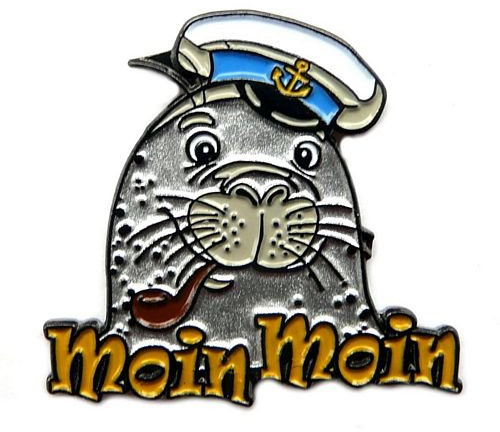 FahnenMax® Pin Anstecker Seehund Moin Moin