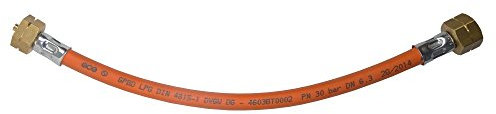 Propan Schlauch Umfüllschlauch - 2 x W 21,8 x 1/14 LH IG ÜM - 0,4 Meter- 6,3 x 3,5 mm - von Gase Dopp