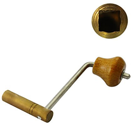 3.50mm Brass Crank key for Grandfather Longcase Clock winding tool by Jewellers Tools