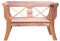 Teakholz Biedermeier Bank ca. 130 cm Gartenbank Sitzbank Holz Garten Teak Vollholz